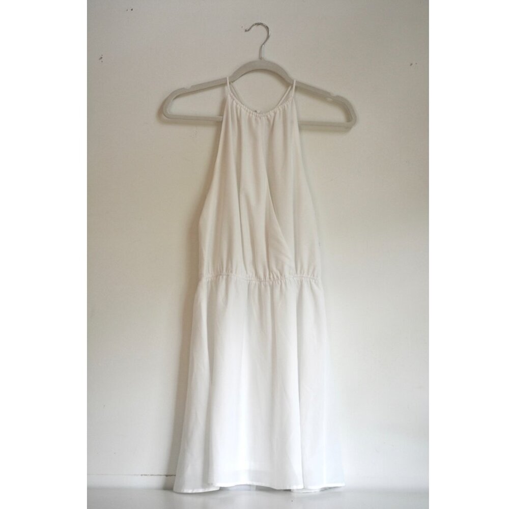 BCBGeneration White Halter Sleeveless Dress